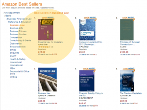 Best selling Business Law book on Amazon