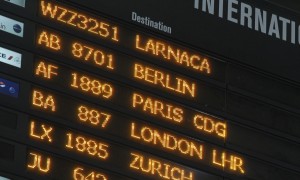 European flight destinations at Otopeni airport near Bucharest