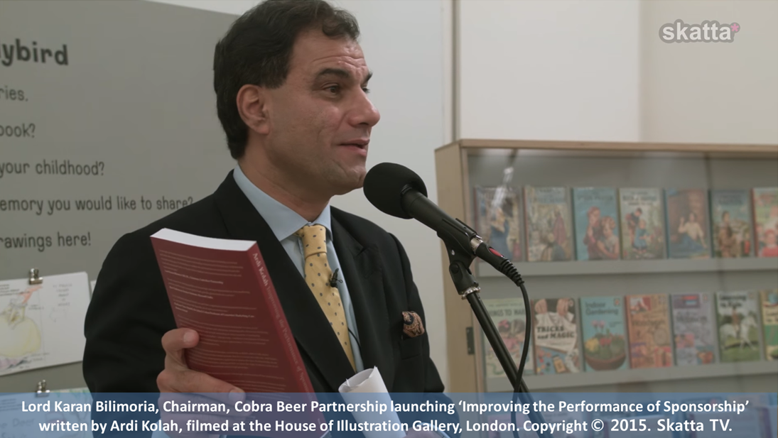 Lord Bilimoria launching Improving the Performance of Sponsorship